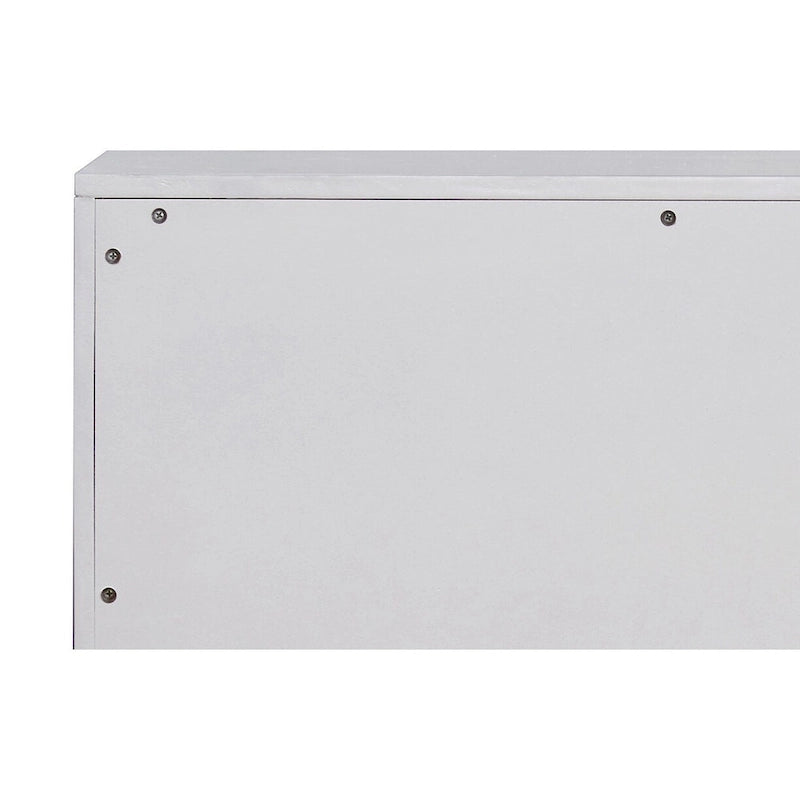 Metallic Silver and Champagne 3-Drawer Console Cabinet