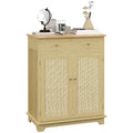 Kitchen Storage Coffee Bar Cabinet with 2 Drawers, 2 Doors and Adjustable Shelf