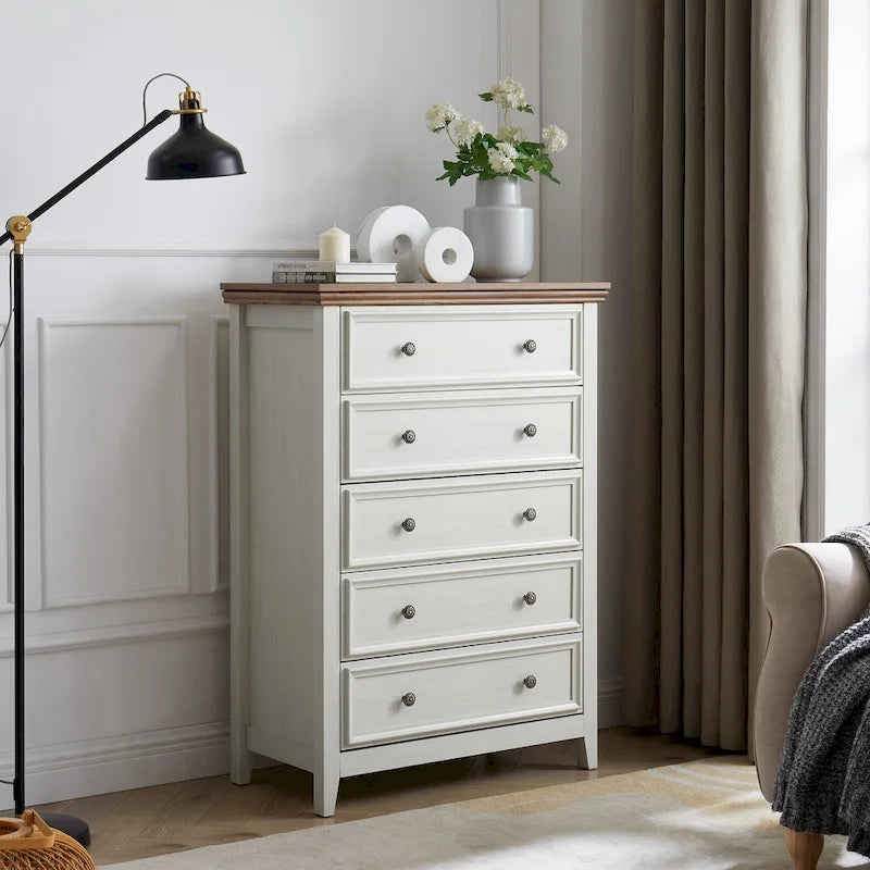 Modern 5 Drawers Dresser 5 Drawers Cabinet,Chest of Drawers Closet Organizers and Storage Clothes Storage Drawers Cabinet