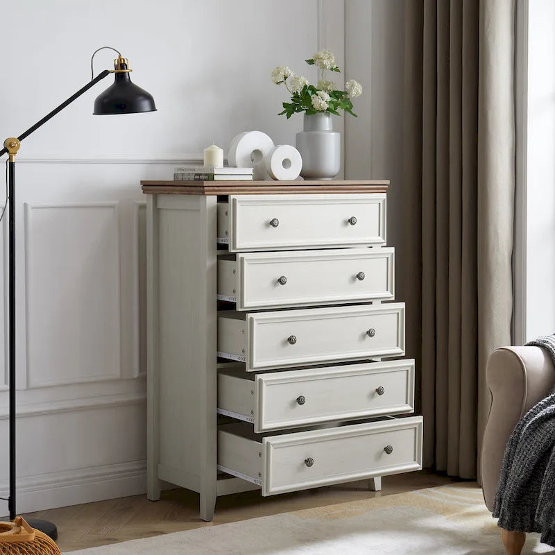 Modern 5 Drawers Dresser 5 Drawers Cabinet,Chest of Drawers Closet Organizers and Storage Clothes Storage Drawers Cabinet