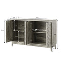 Modern Sideboard Buffet Cabinet with 4 Diamond Relief Doors
