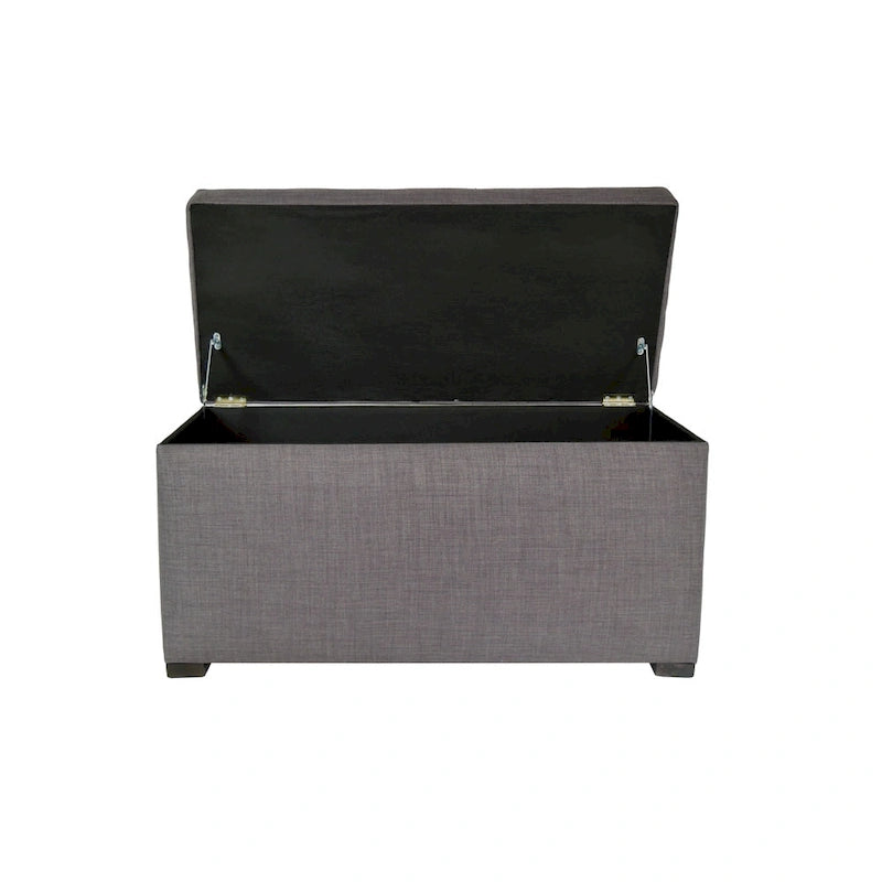 8-Button Tufted Storage Bench with Large Interior Compartment for Bedroom or Entryway
