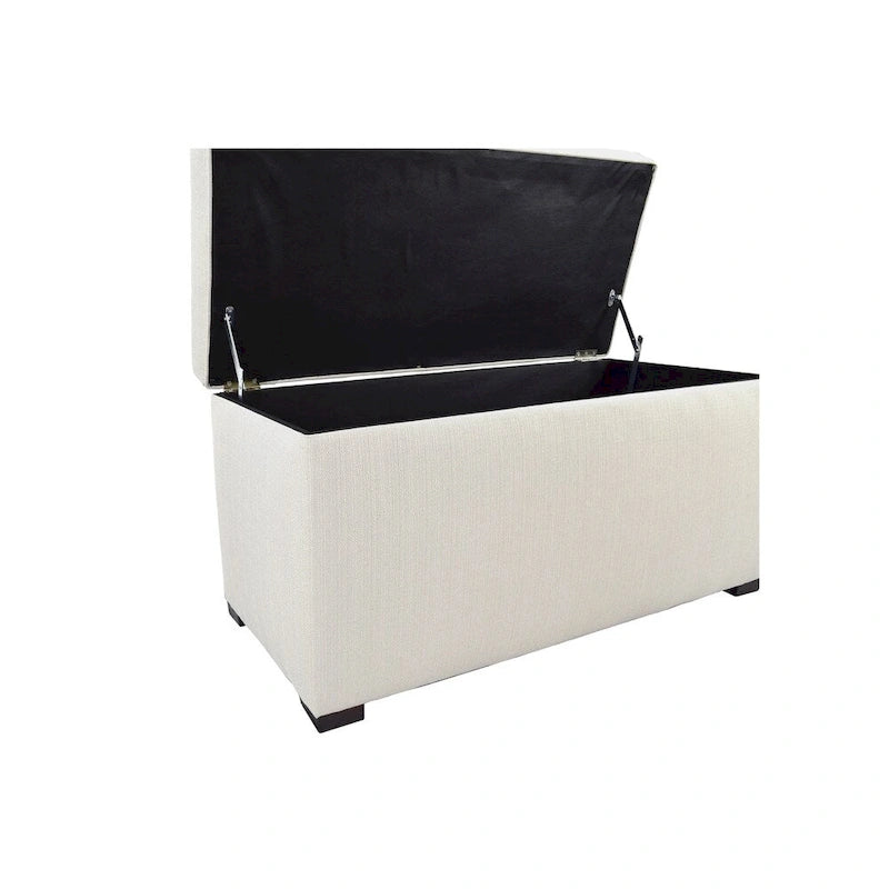 8-Button Tufted Storage Bench with Large Interior Compartment for Bedroom or Entryway