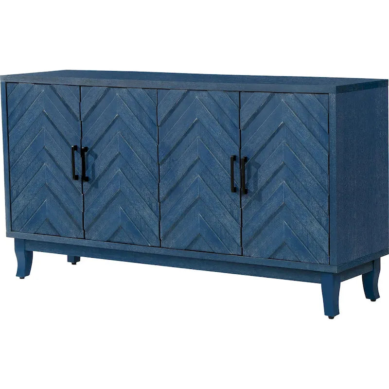 4 Door Wooden Cabinets for Living Room Dining Room Bedroom