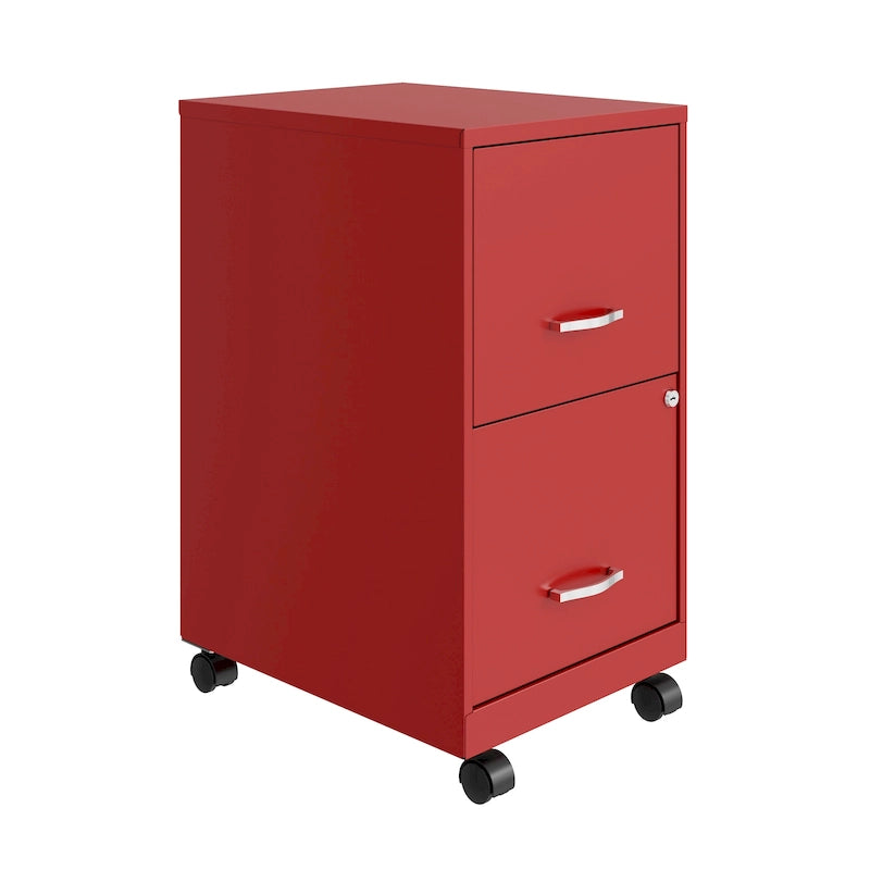2 Drawer Smart Vertical File Cabinet, Lava Red