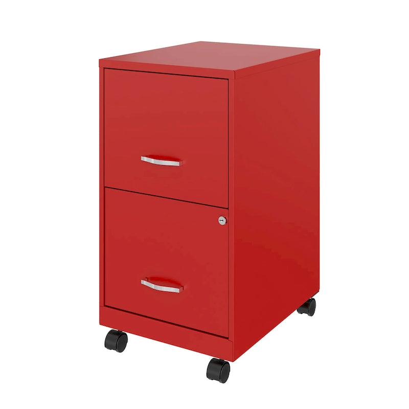 2 Drawer Smart Vertical File Cabinet, Lava Red