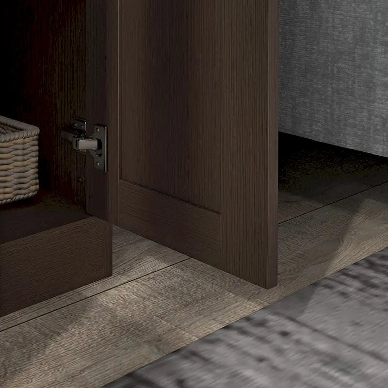 69-Inch Tall Storage Pantry Cabinet with Soft Close Doors and 3 Adjustable Shelves