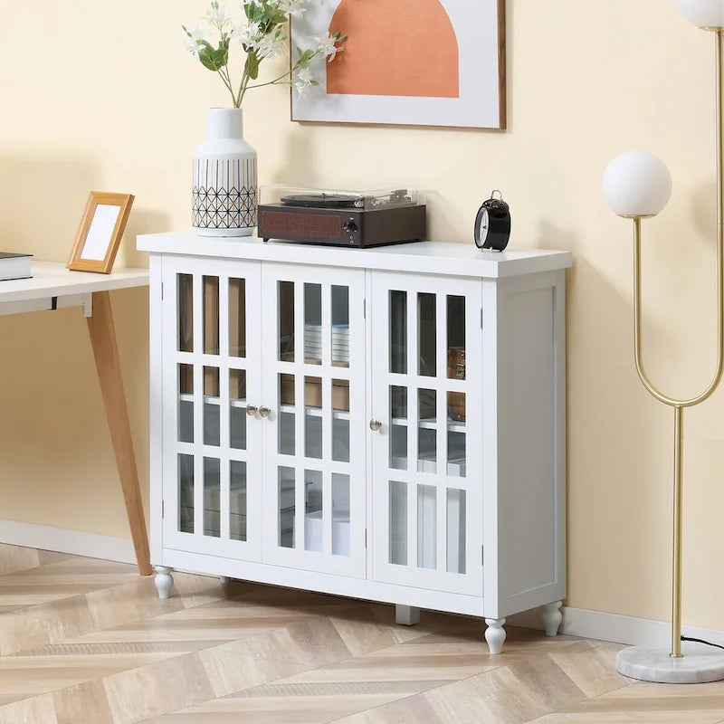 69-Inch Tall Storage Pantry Cabinet with Soft Close Doors and 3 Adjustable Shelves