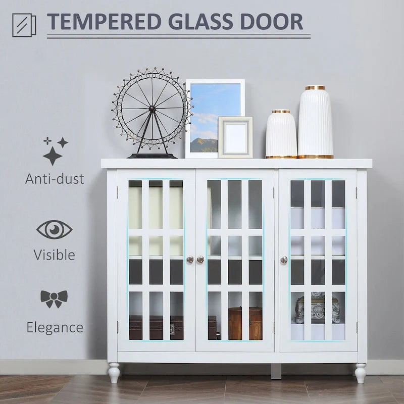 69-Inch Tall Storage Pantry Cabinet with Soft Close Doors and 3 Adjustable Shelves