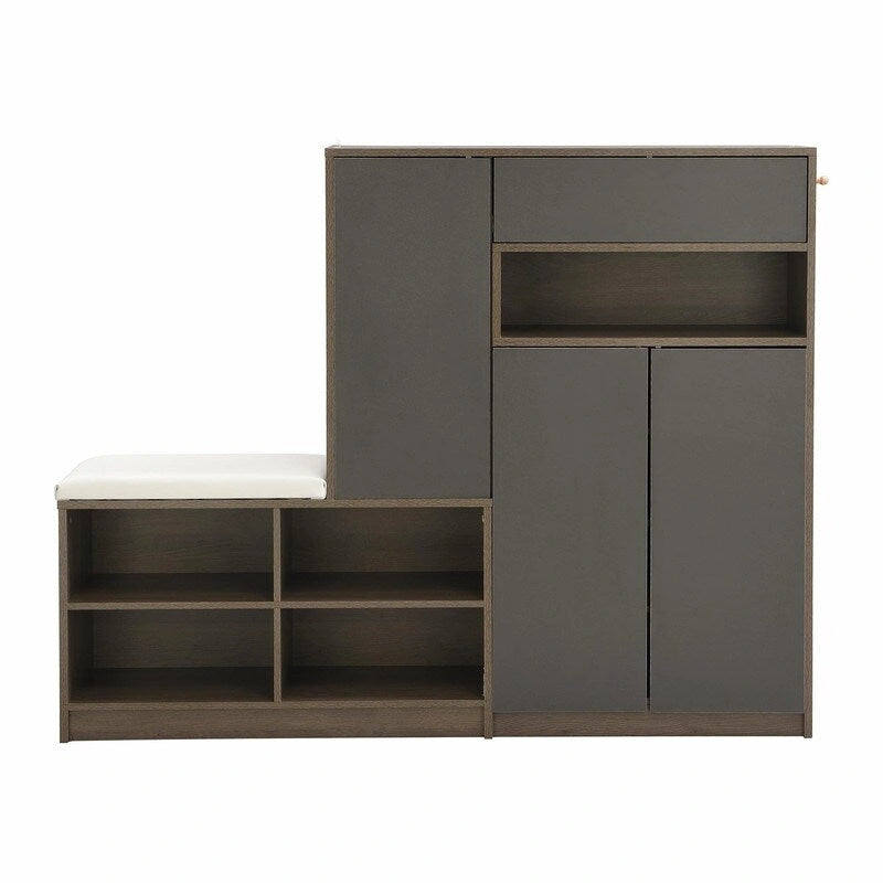 Multi-functional Shoe Storage Bench with Padded Seat