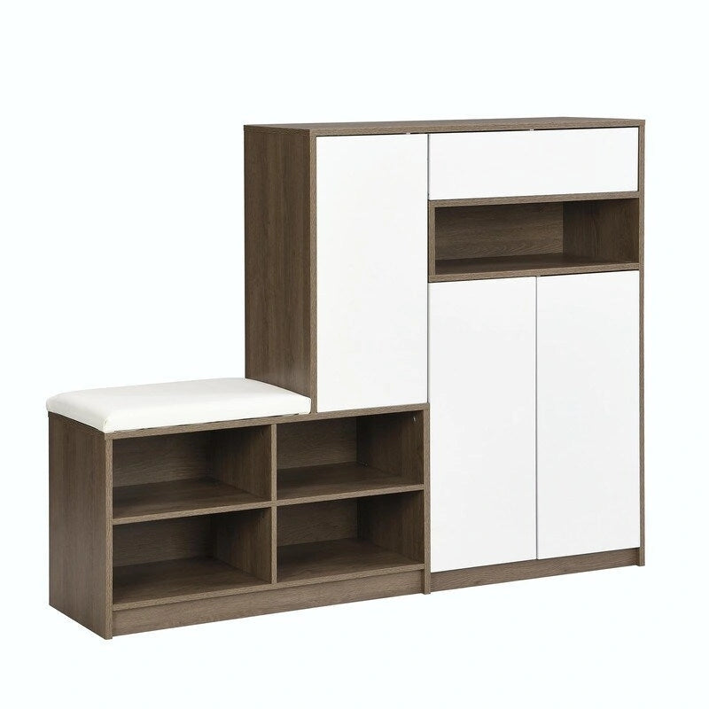 Multi-functional Shoe Storage Bench with Padded Seat