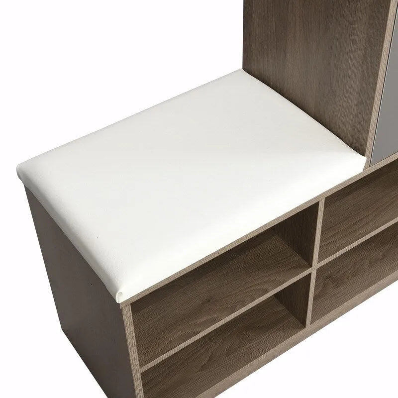 Multi-functional Shoe Storage Bench with Padded Seat