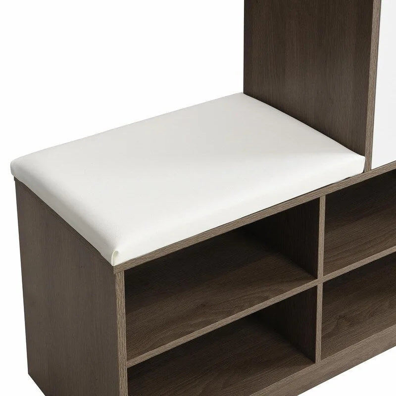 Multi-functional Shoe Storage Bench with Padded Seat