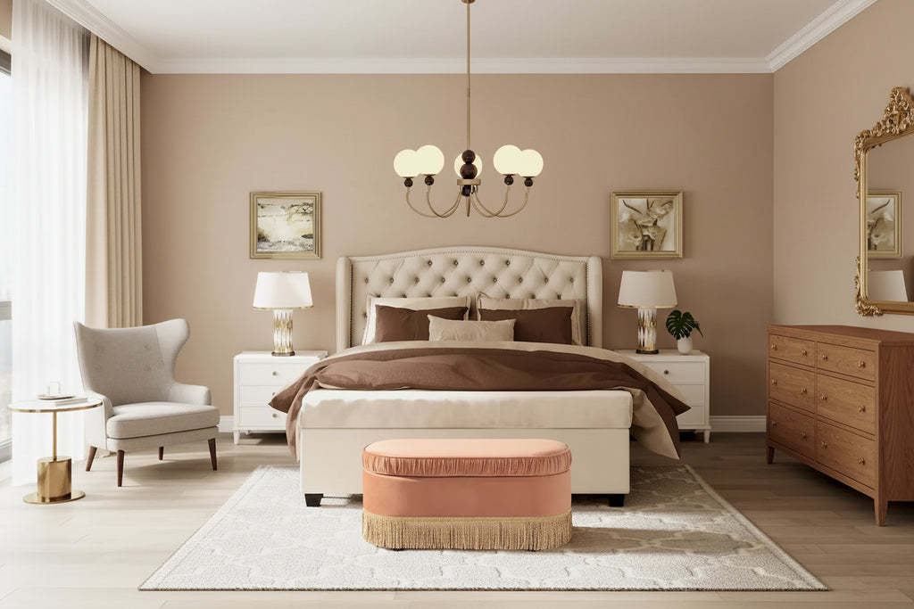 Serena 38 Ruched Oval Storage Bench Ottoman