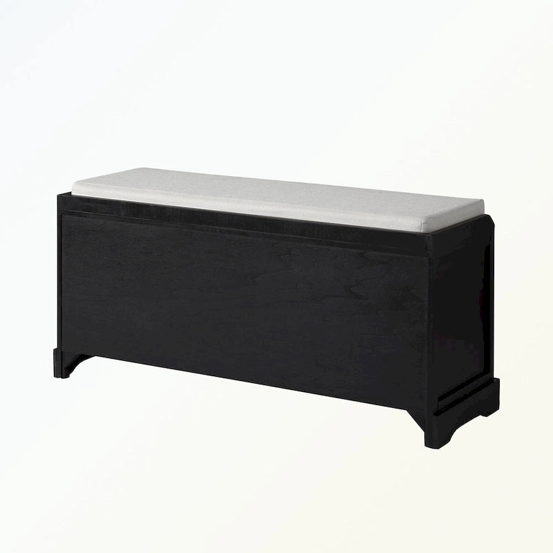 Wood Storage Bench with 3 Drawers and 3 Baskets