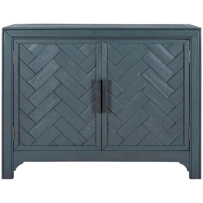 Vintage Storage Cabinet with Double Doors and Adjustable Shelf