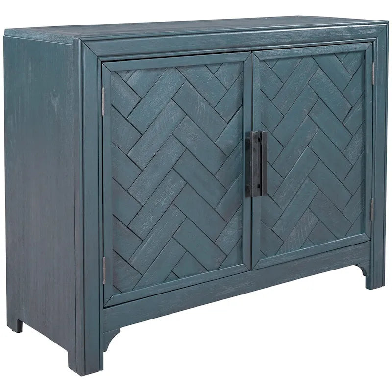 Vintage Storage Cabinet with Double Doors and Adjustable Shelf