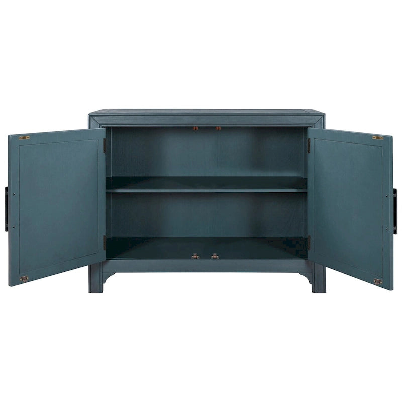 Vintage Storage Cabinet with Double Doors and Adjustable Shelf