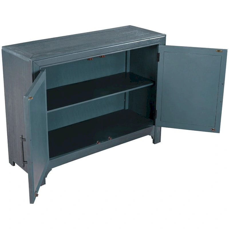 Vintage Storage Cabinet with Double Doors and Adjustable Shelf