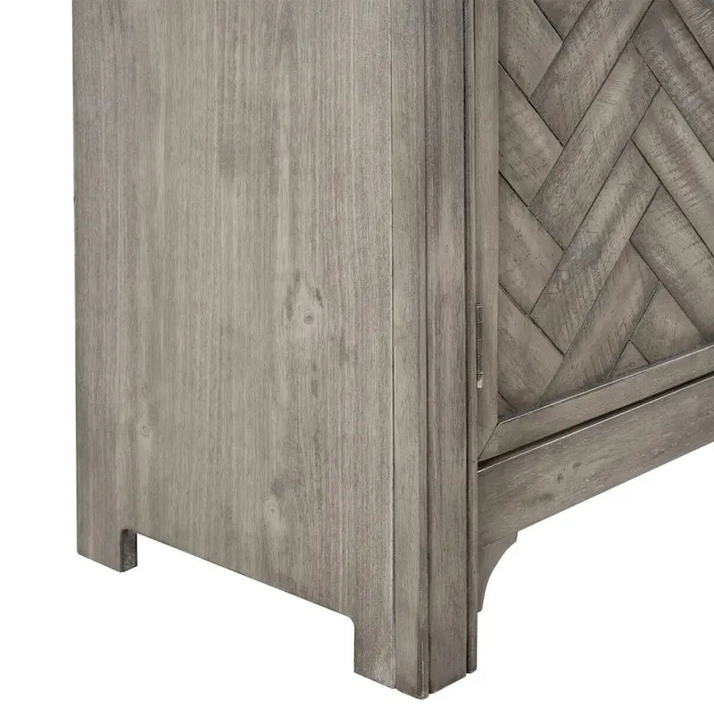 Vintage Storage Cabinet with Double Doors and Adjustable Shelf