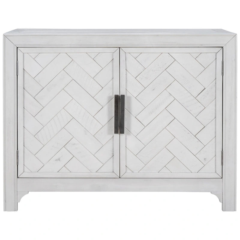 Vintage Storage Cabinet with Double Doors and Adjustable Shelf