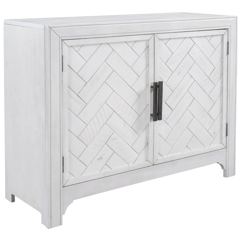 Vintage Storage Cabinet with Double Doors and Adjustable Shelf