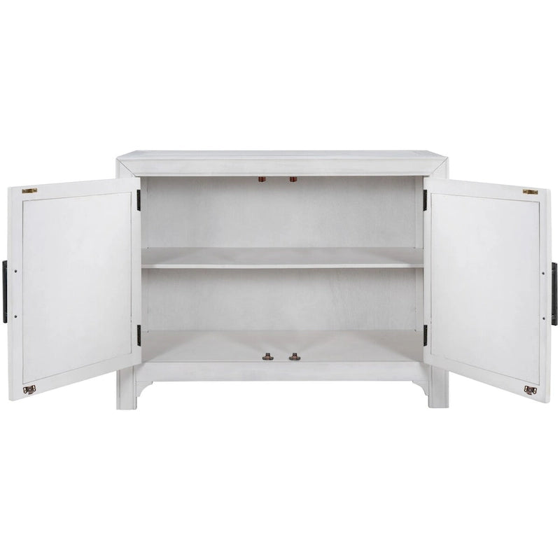 Vintage Storage Cabinet with Double Doors and Adjustable Shelf