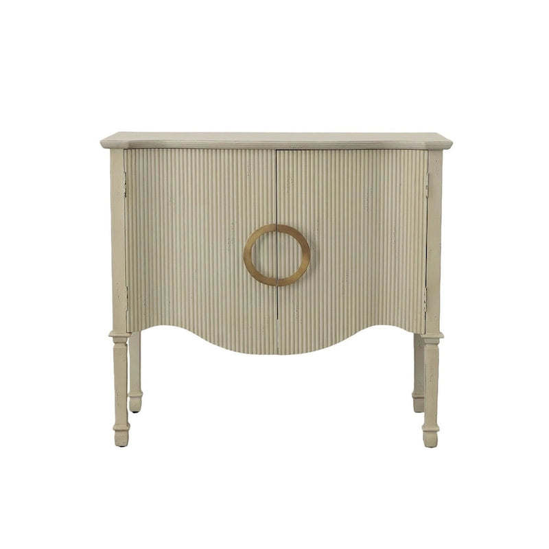 36 2-Door Server, Distressed Cream
