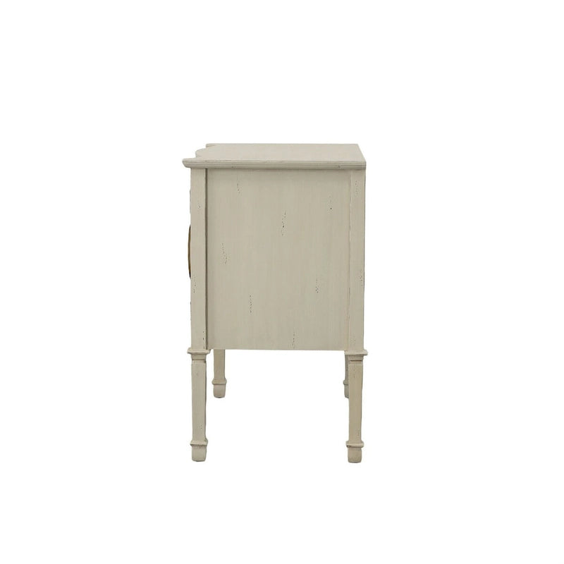 36 2-Door Server, Distressed Cream