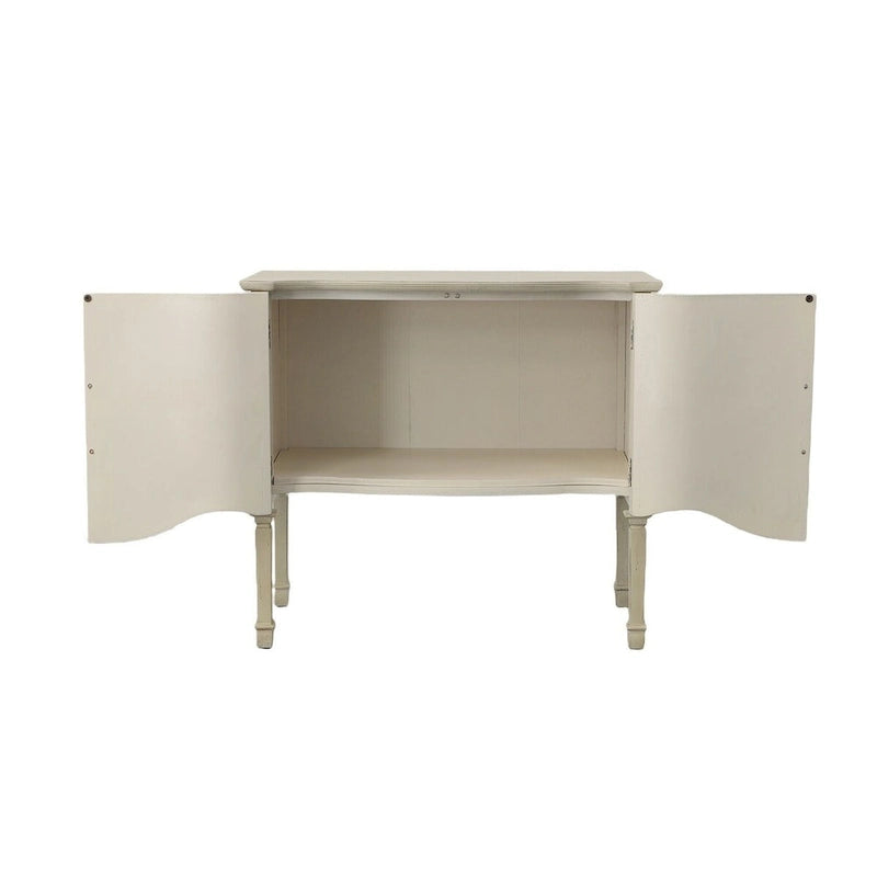 36 2-Door Server, Distressed Cream