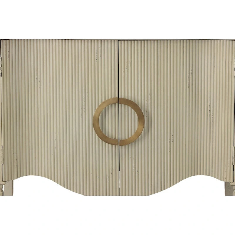 36 2-Door Server, Distressed Cream