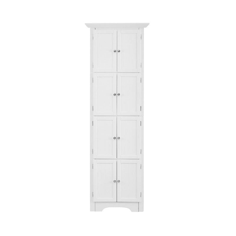 Tall Bathroom Storage Cabinet with Doors and 4 Shelves for Living Room, Kitchen, Bedroom