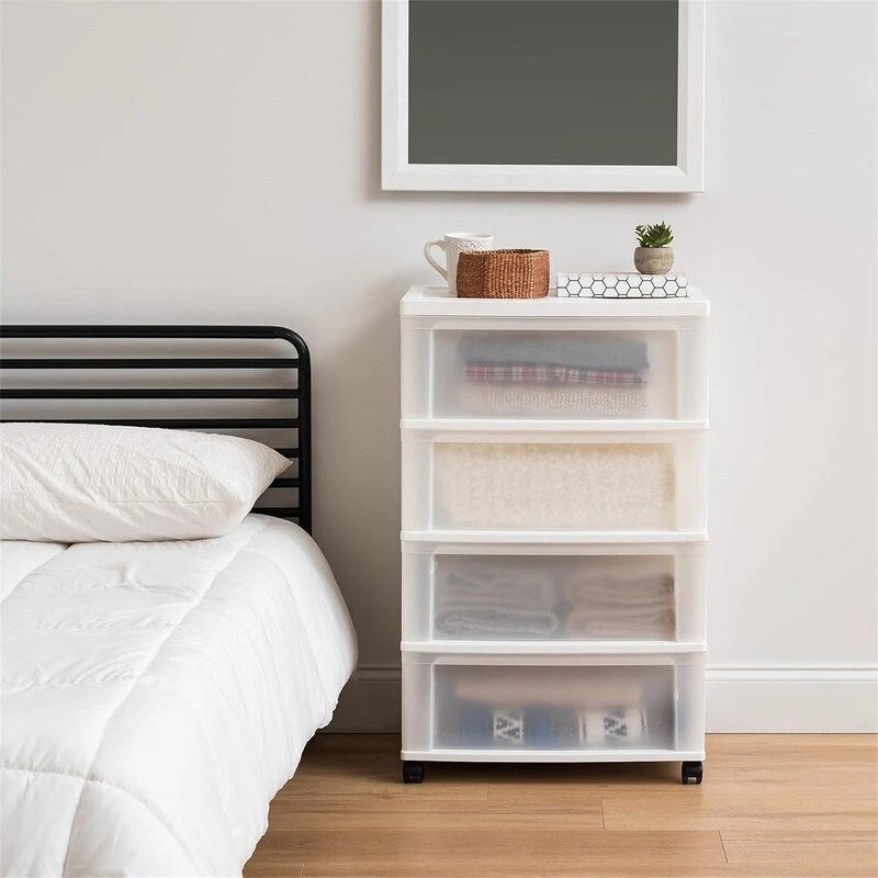 4 Drawer Wide Storage Drawer