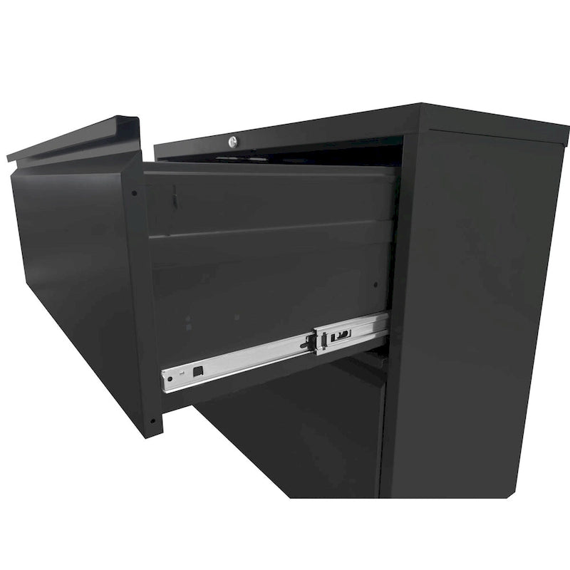 4-Drawers 14.96 W Metal Vertical File Cabinet with Lock Office Home Vertical File Cabinet for A4  Size