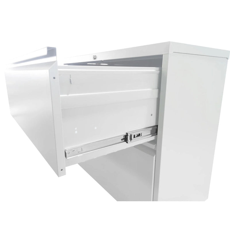 4-Drawers 14.96 W Metal Vertical File Cabinet with Lock Office Home Vertical File Cabinet for A4  Size