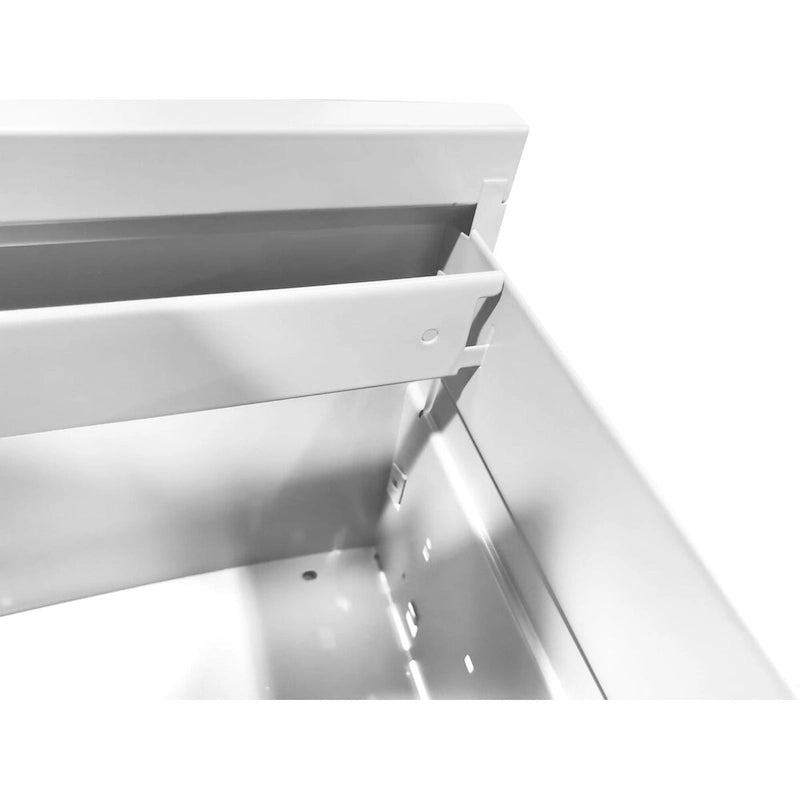 4-Drawers 14.96 W Metal Vertical File Cabinet with Lock Office Home Vertical File Cabinet for A4  Size