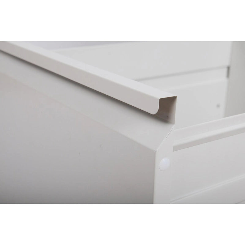 4-Drawers 14.96 W Metal Vertical File Cabinet with Lock Office Home Vertical File Cabinet for A4  Size