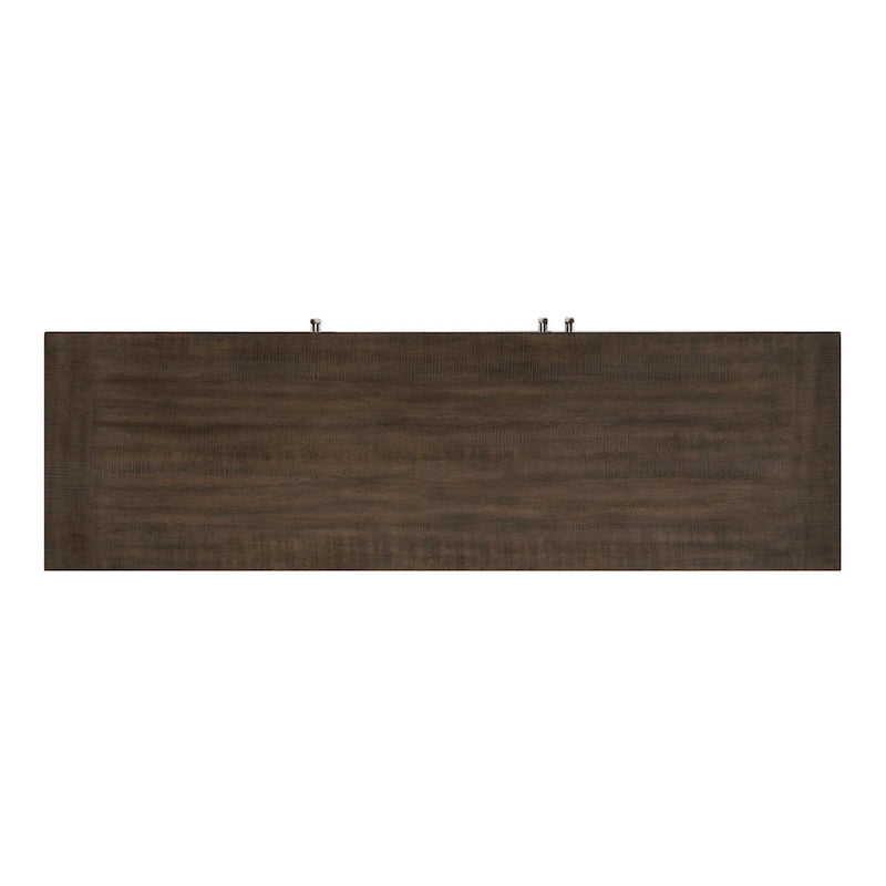 60 Inch Sideboard Buffet Server, 3 Cabinets, Adjustable Shelves, Brown
