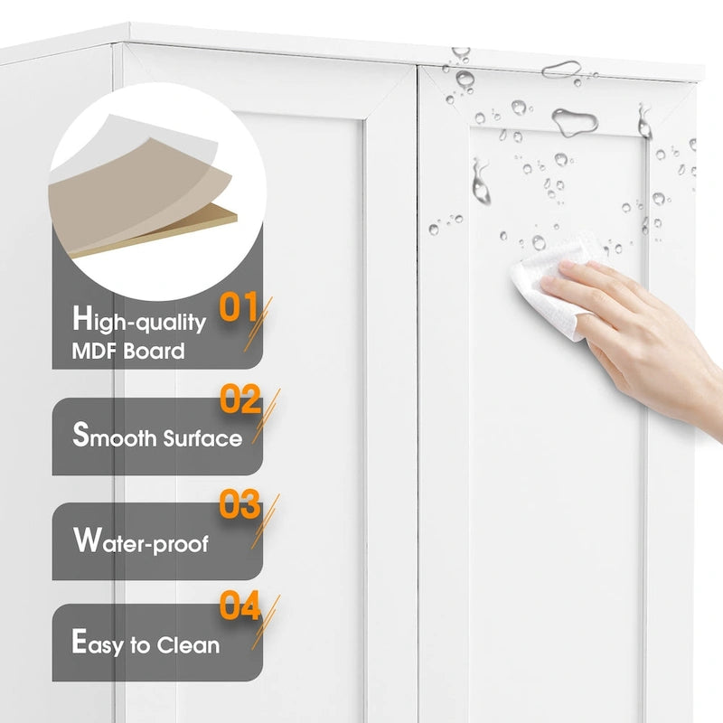 Storage Cabinet with Two Doors for Bathroom
