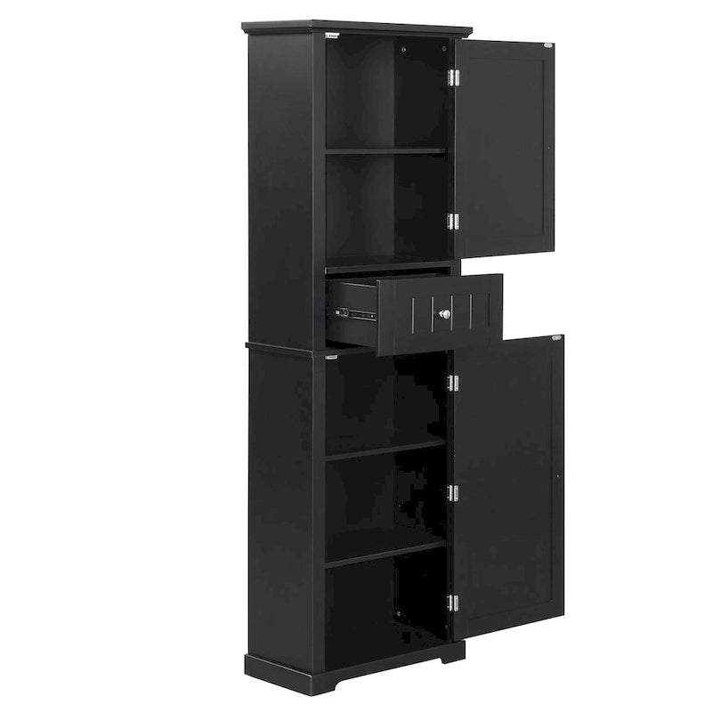 Tall Bathroom Storage Cabinet with Drawer, Adjustable Shelf and Anti-Toppling Device