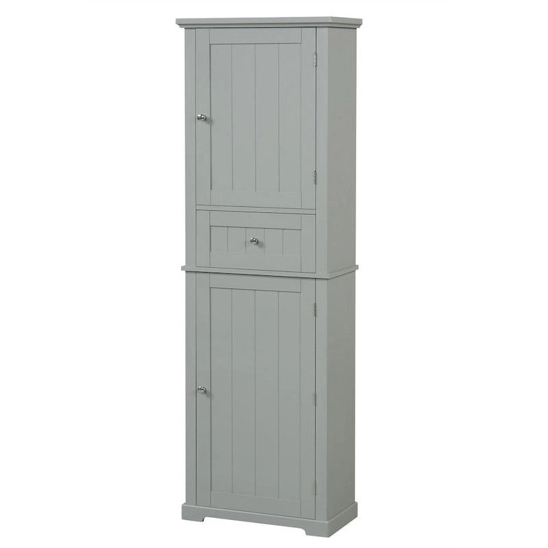 Tall Bathroom Storage Cabinet with Drawer, Adjustable Shelf and Anti-Toppling Device