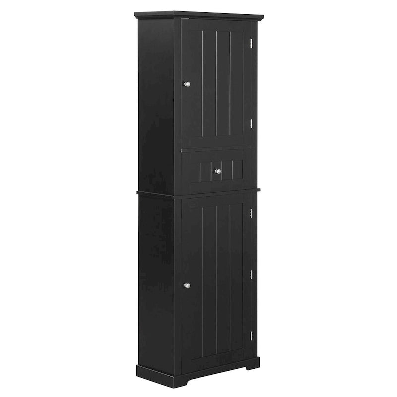 Tall Bathroom Storage Cabinet with Drawer, Adjustable Shelf and Anti-Toppling Device