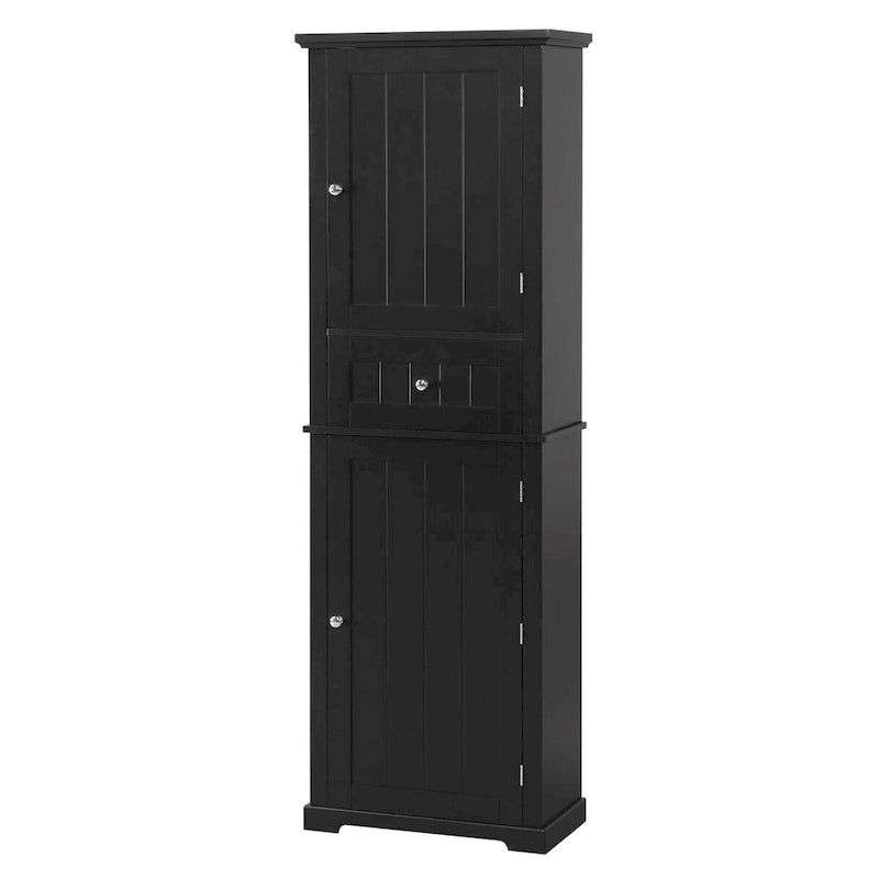 Tall Bathroom Storage Cabinet with Drawer, Adjustable Shelf and Anti-Toppling Device