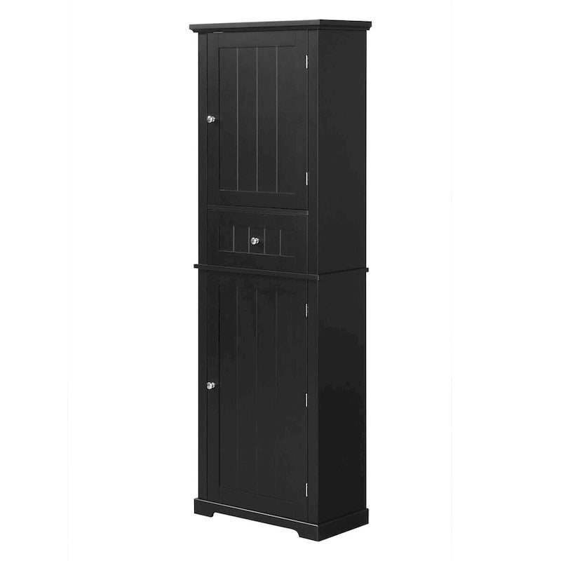 Tall Bathroom Storage Cabinet with Drawer, Adjustable Shelf and Anti-Toppling Device