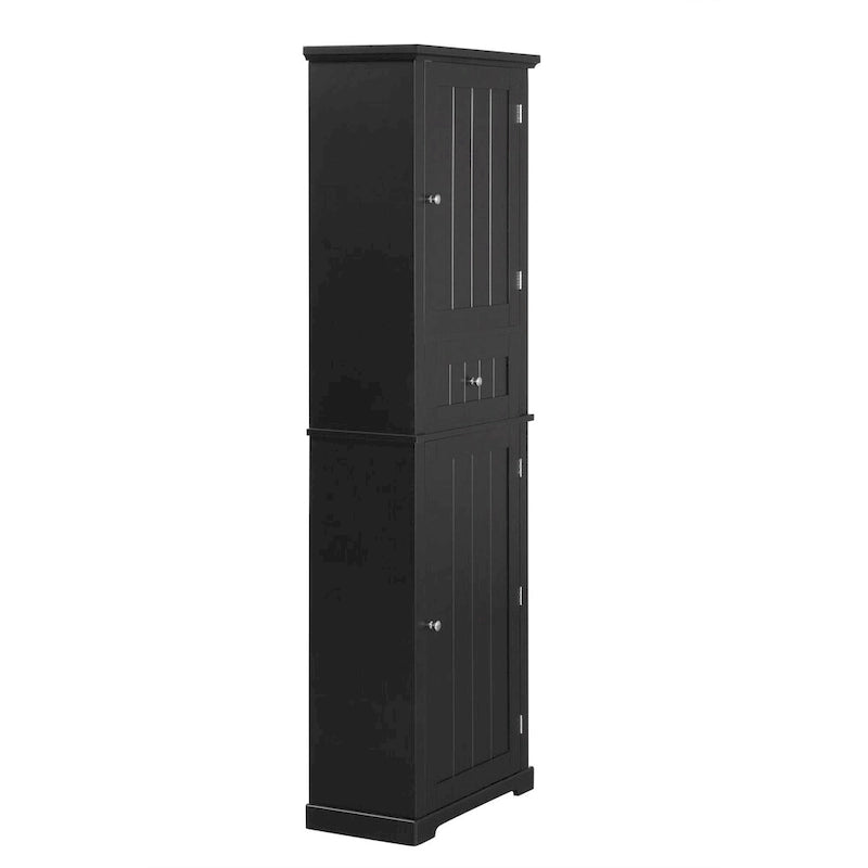 Tall Bathroom Storage Cabinet with Drawer, Adjustable Shelf and Anti-Toppling Device