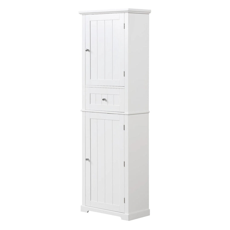 Tall Bathroom Storage Cabinet with Drawer, Adjustable Shelf and Anti-Toppling Device