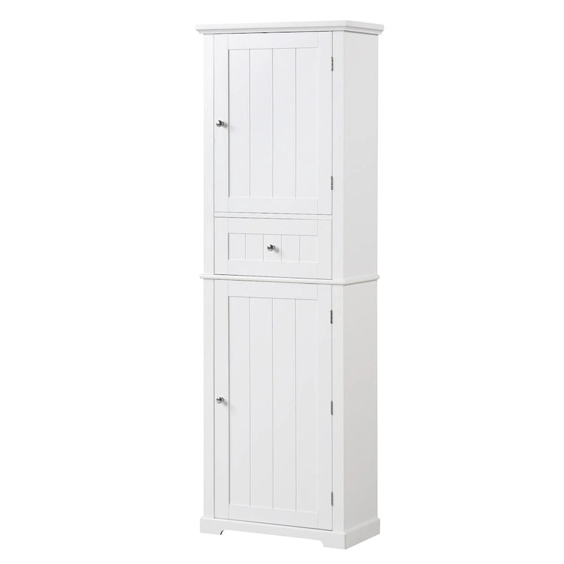 Tall Bathroom Storage Cabinet with Drawer, Adjustable Shelf and Anti-Toppling Device