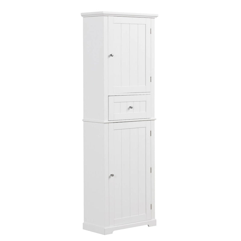 Tall Bathroom Storage Cabinet with Drawer, Adjustable Shelf and Anti-Toppling Device