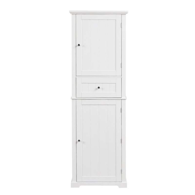 Tall Bathroom Storage Cabinet with Drawer, Adjustable Shelf and Anti-Toppling Device