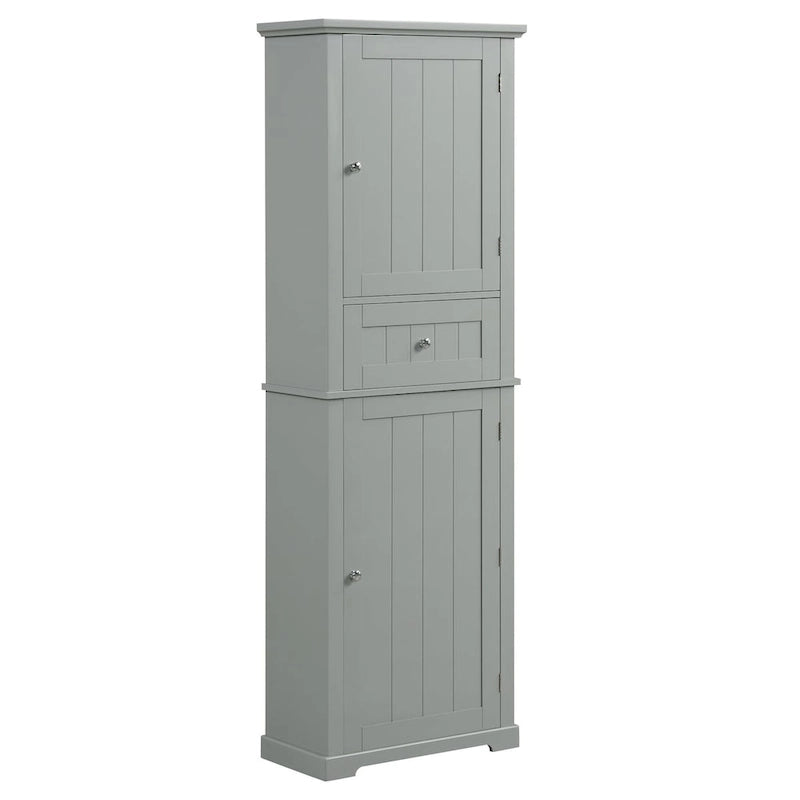 Tall Bathroom Storage Cabinet with Drawer, Adjustable Shelf and Anti-Toppling Device